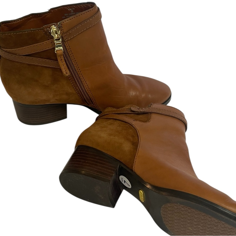 LAUREN RALPH LAUREN DAMARA LEATHER & SUEDE ZIP BOOTIES SZ 7M EUC - Picture 12 of 16